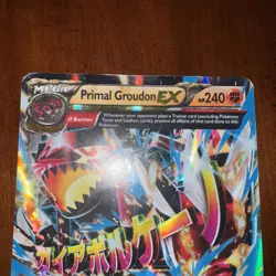 JUMBO Pokemon Mega PRIMAL GROUDON EX Card CLASH 86/160 OVERSIZED MP-HP - Image 2