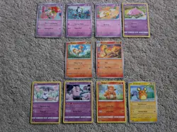 10 Card Pokemon bundle, Ponyta, Rapidash, dedenne, indedee And More - Image 1