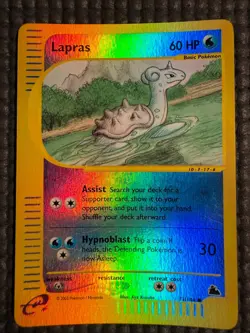 Pokemon Card Lapras Expedition 71/144 Reverse Holo MP - Image 1