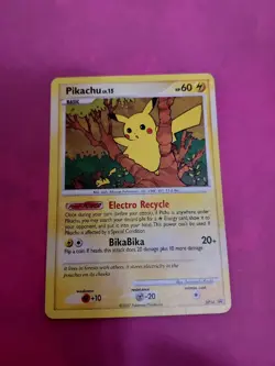 Pokemon Pikachu DP16 Holo Rare Black Star Promo Card Damaged - Image 1
