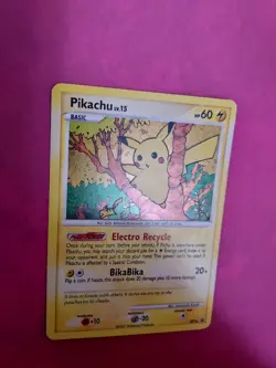 Pokemon Pikachu DP16 Holo Rare Black Star Promo Card Damaged - Image 4