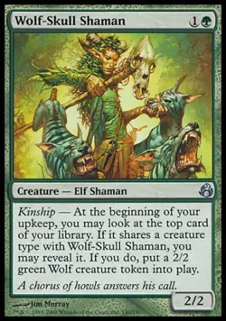 Wolf-Skull Shaman -Foil Light Play MTG Morningtide - Image 1