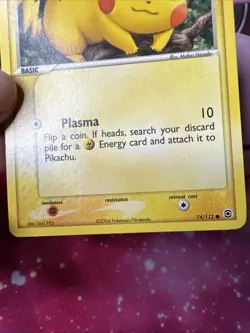 Pikachu Card 74/112 FireRed & LeafGreen Regular NM Condition - Image 3