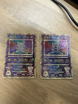 2X Ancient Mew Pokemon Promo Holo Card – Movie 2000 DAMAGED FAST SHIPPING - Image 1