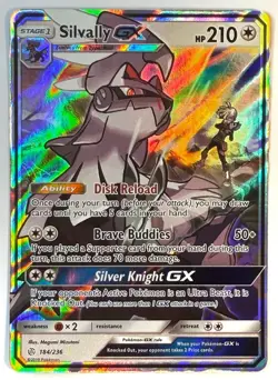 Silvally GX - 184/236 - SM Cosmic Eclipse Ultra Rare Holo Pokemon Card - NM/M - Image 1