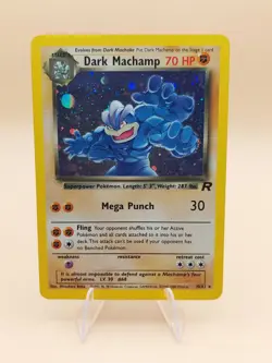 Dark Machamp Holo Rare Team Rocket 10/82 Pokemon Card - WOTC 1999 - Image 1