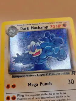 Dark Machamp Holo Rare Team Rocket 10/82 Pokemon Card - WOTC 1999 - Image 2