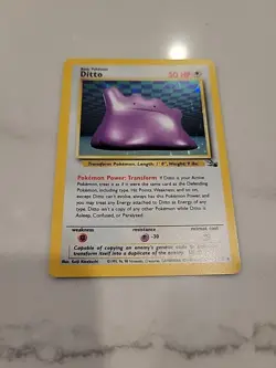 Ditto - 3/62 - Pokemon Fossil Unlimited Holo Rare Card - Image 2