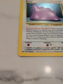 Ditto - 3/62 - Pokemon Fossil Unlimited Holo Rare Card - Image 3