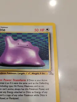 Ditto - 3/62 - Pokemon Fossil Unlimited Holo Rare Card - Image 5