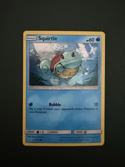 2019 Pokemon Squirtle TCG Unbroken Bonds Holo Common Card 33/214 - Image 1