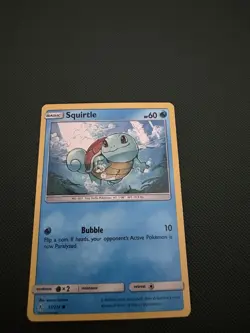 2019 Pokemon Squirtle TCG Unbroken Bonds Holo Common Card 33/214 - Image 2