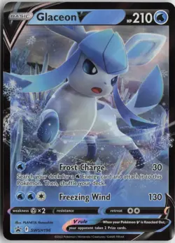 Glaceon V SWSH196 SWSH: Sword & Shield Black Star Promo Pokemon Card - Image 1