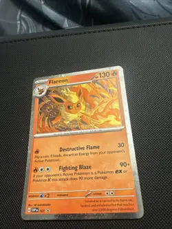 Pokemon TCG Flareon SVP 167 S&V Cosmos Holo SWIRL Black Star Promo Card - NM - Image 2