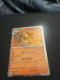 Pokemon TCG Flareon SVP 167 S&V Cosmos Holo SWIRL Black Star Promo Card - NM - Image 3