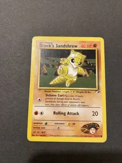 Brock’s Sandshrew 71/132 Gym Heroes Pokemon Card - Image 1