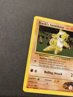 Brock’s Sandshrew 71/132 Gym Heroes Pokemon Card - Image 2