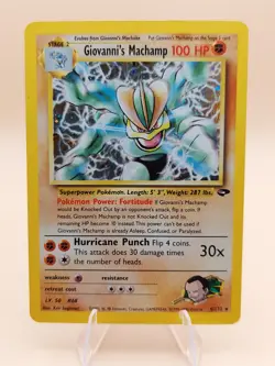 Giovanni's Machamp Challenge Holo Rare 6/132 Pokemon Card - WOTC 2000 - Image 1