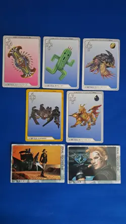 1999 FINAL FANTASY VIII TRIPLE TRIAD - 5 cards + 2 trading cards - Image 1