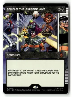 Behold the Sinister Six! (Borderless) 221 M Marvel's Spider-Man NM MTG - Image 1