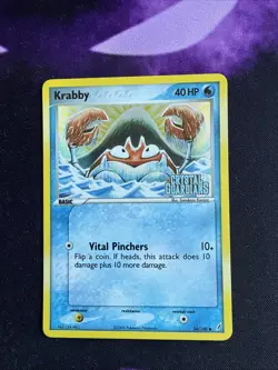 Pokemon TCG Krabby Common Crystal Guardians Stamped 054/100 NM/LP - Image 1