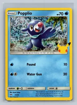Popplio 023/025 Promo McDonald's 25th Anniversary Promos Pokemon Holo Near Mint - Image 1
