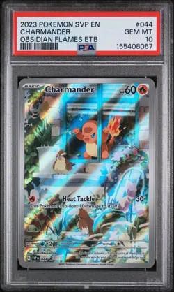 Pokemon TCG Charmander Obsidian Flames SVP EN Promo #044 PSA Gem Mint 10 - Image 1