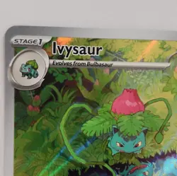 Pokemon Ivysaur 167/165 Illustration Rare Full Art Holo SV 151 2023 mint - Image 5