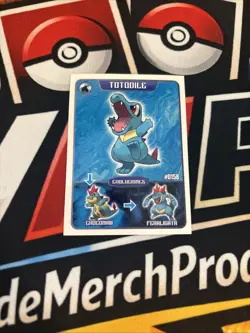 Rare POKEMON EVOLUTIONS STICKER Totodile - Croconaw - Feraligatr - FULL ART - Image 1