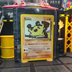 Mankey Team Rocket Pokemon TCG 61/82 Unlimited Common - Image 3