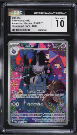 CGC 10 ENGLISH Banette 234/217 IR Holo Ascended Heroes Pokemon - Image 1