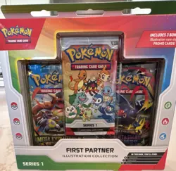 Pokemon TCG First Partner Illustration Collection Series 1 3-Pack Promo - Image 1