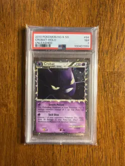 2010 POKEMON HEARTGOLD & SOULSILVER UNLEASHED #84 CROBAT-HOLO PSA 7 - Image 1