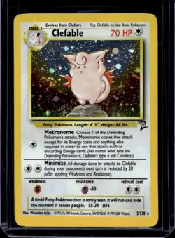2000 Pokemon 2 Clefable Holo #5/130 - Image 1