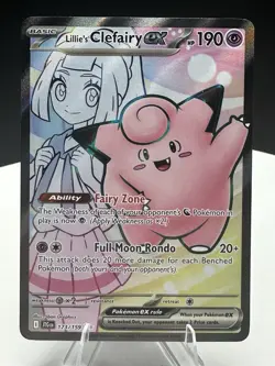 Pokemon TCG - Lillie's Clefairy ex SV: Journey Together 173/159 NM - Image 3