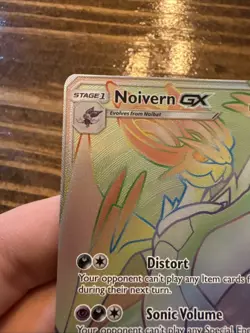 Pokemon Noivern GX Burning Shadows #160/147 Rainbow Secret Rare LP - Image 4