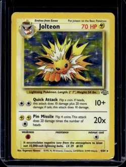 1999 Pokemon Jungle Jolteon Holo #4/64 - Image 1