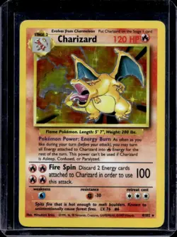 1999 Pokemon Unlimited Charizard Rare Holo #4/102 - Image 1