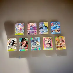 Bandai One Piece Card Game Foil Alt Art 9-Card Lot Luffy Mihawk Jinbe OP01-04 - Image 1