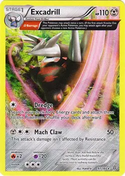 Excadrill 97/160 - Holo Rare Pokemon XY Primal Clash Card - Image 1