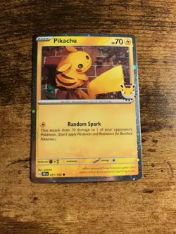 Pikachu Temporal Forces Holo Card 051/162 Stamp Rare Pokemon Tcg Card NM + Gift - Image 1