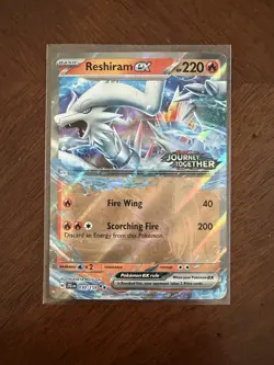 Pokemon TCG: Journey Together Stamped Promo Card Reshiram ex 030 NM - Image 1