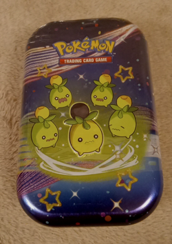 Pokemon Paldean Fates Mini Tin Smoliv Sealed Booster Cards TCG English New USA - Image 1