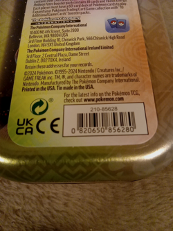 Pokemon Paldean Fates Mini Tin Smoliv Sealed Booster Cards TCG English New USA - Image 3