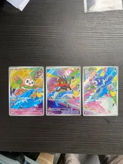 Pokemon TCG First Partner Illustration Collection Gen 7 Starters Cards - Image 3