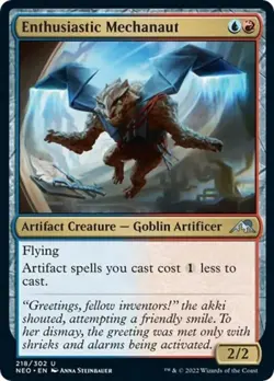 Enthusiastic Mechanaut -Foil Light Play MTG Kamigawa: Neon Dynasty - Image 1