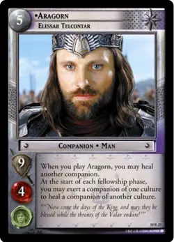LOTR TCG MD Mount Doom ARAGORN ELESSAR TELCONTAR 10R25 NM/MINT Top Shelf Card - Image 1