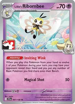 Prize Pack Series Cards #067/159 Lillie's Ribombee Reverse Holo - Image 1