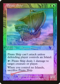Pirate Ship FOIL Time Spiral - Timeshifted PLD Blue Special MTG CARD ABUGames - Image 1