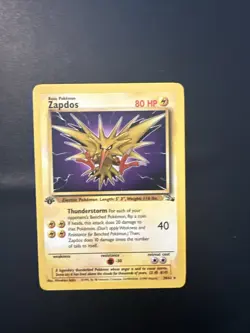 Zapdos 30/62 Rare Non-Holo Pokemon Card WOTC Fossil HP NM/M - Image 1